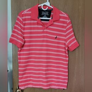 Nautica Performance Deck Polo Classic Fit Striped  Medium